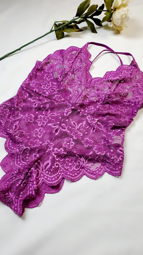 Lace Teddy- Purple Bliss