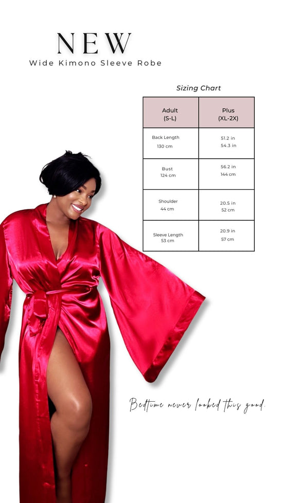 Satin Robe - Burgundy Babe