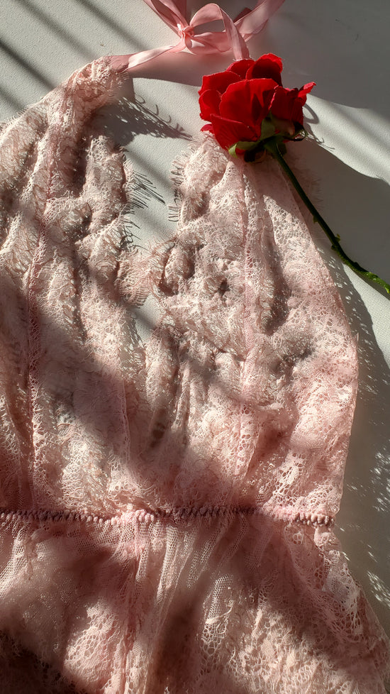 Load image into Gallery viewer, Lace Teddy- Blush Pink
