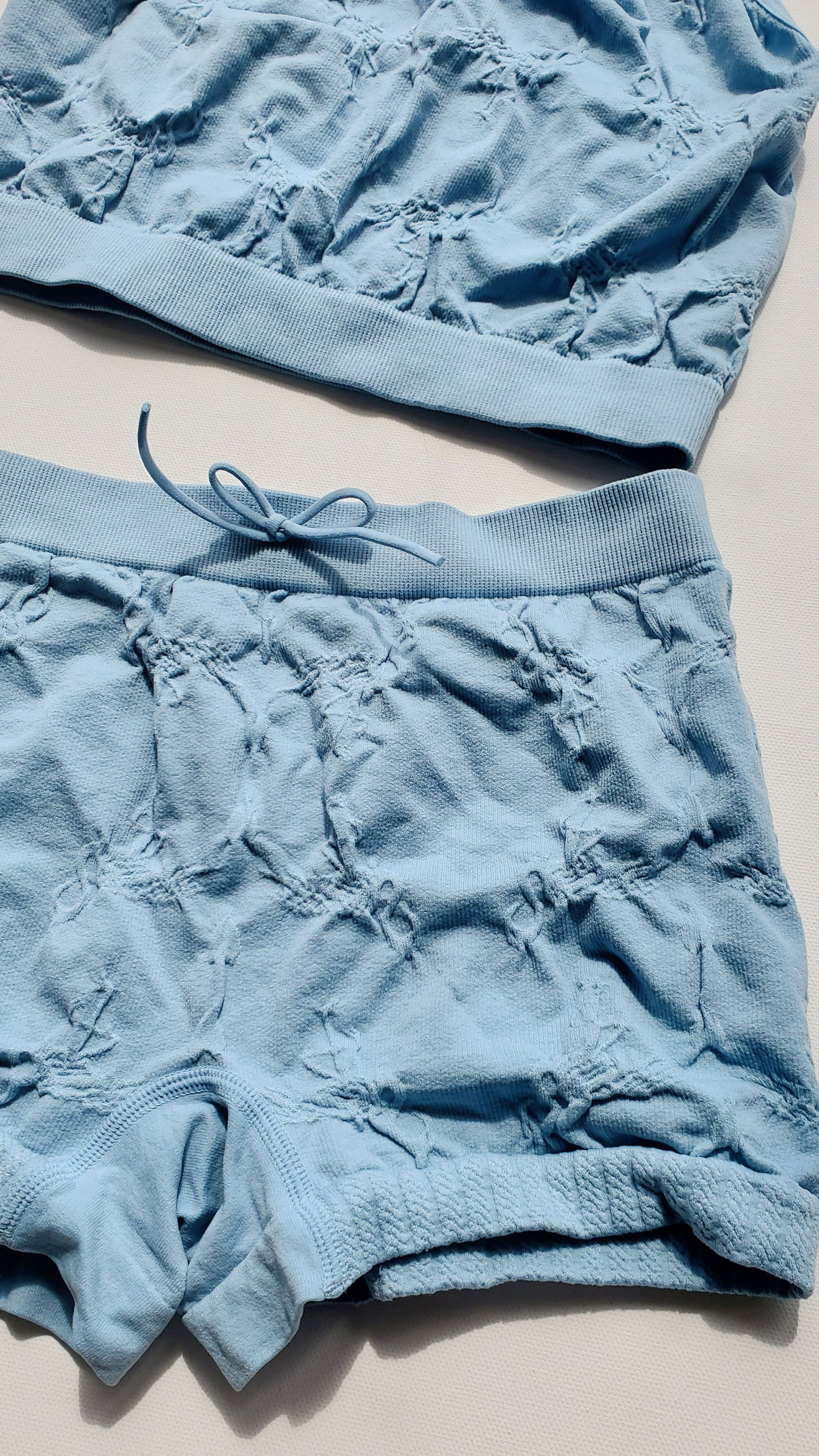 Load image into Gallery viewer, Pajama Short Set - Baby Blue
