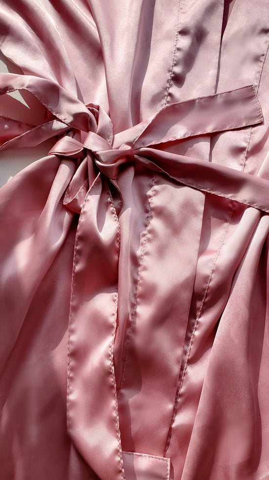 Load image into Gallery viewer, Satin Robe - Blush Pink
